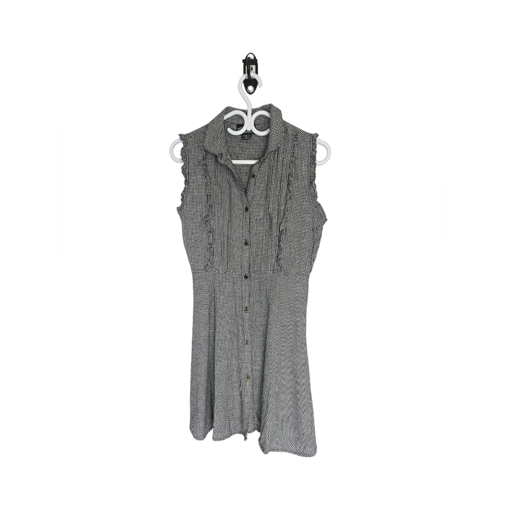 Angie Gingham Coastal Cowgirl Sleeveless Western Size M Button-Down Dress